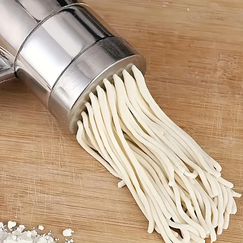 Stainless steel household small manual noodle machine, kitchen hand cranked noodle press, noodle press machine, manual noodle ma