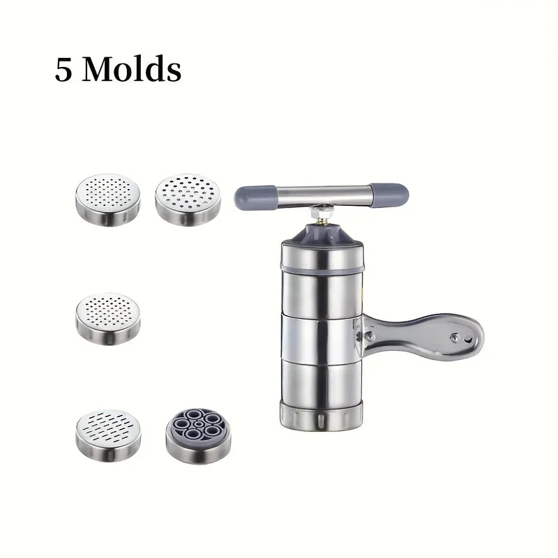 Stainless steel household small manual noodle machine, kitchen hand cranked noodle press, noodle press machine, manual noodle ma